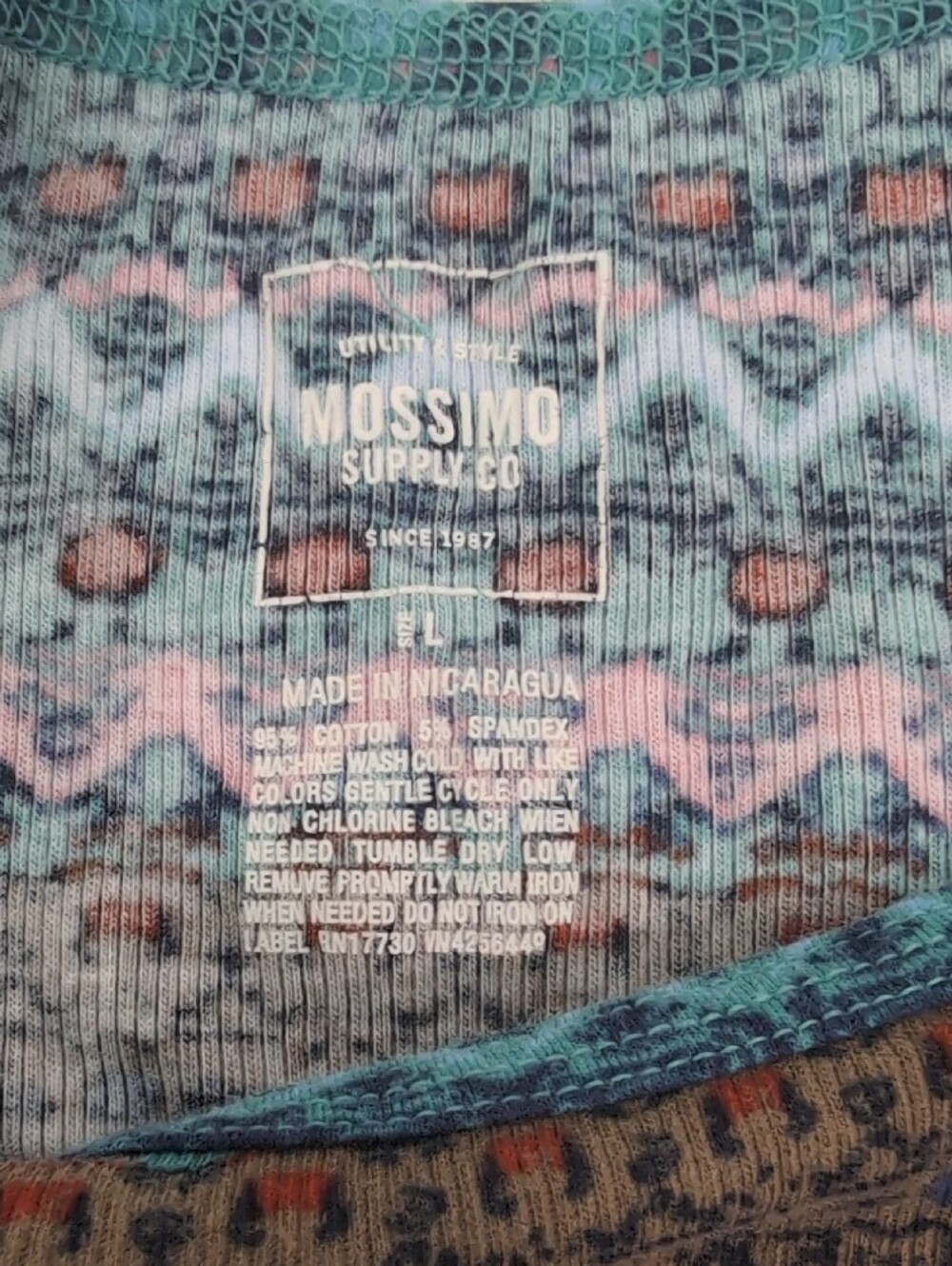 Mossimo Vibrant Multicolor Aztec Bohemian Geometric Bodycon Tank Top Large - Picture 6 of 6